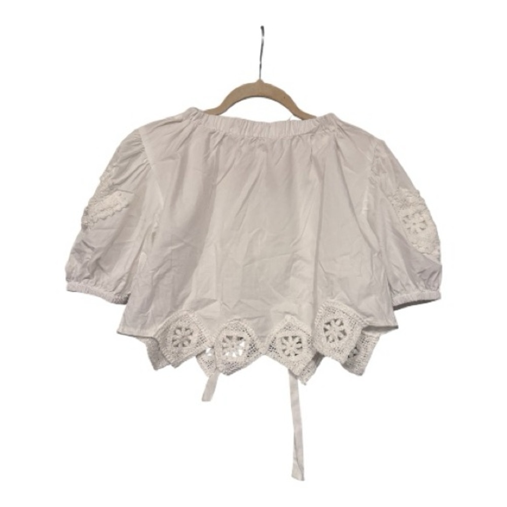 Heyson | White Crop Tie Back Blouse​​